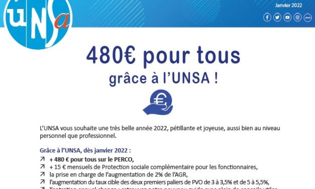 Tribune syndicale UNSA – Janvier 2022