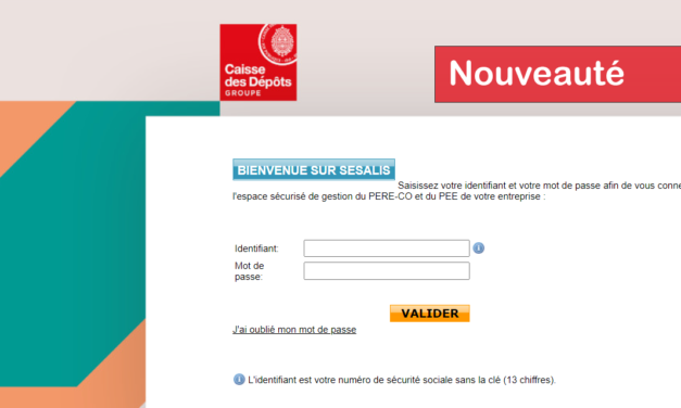Fiche technique Sesalis : Nouvelle option SESALIS pour le PERECO