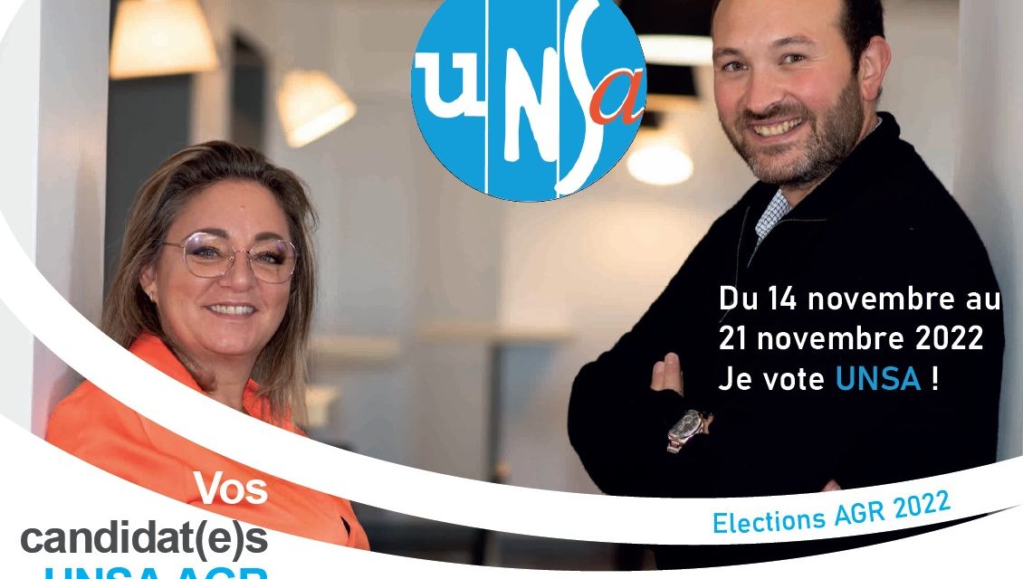 Elections professionnelles à l’AGR le 21 novembre 2022 : le vote UNSA !
