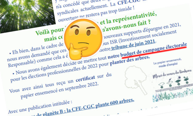 Mais de quel budget spécifique RSE « campagne électorale CUEP 2022 » la CFE-CGC parle-t-elle dans ses publications ???