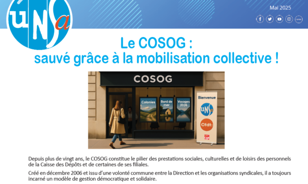 Tribune syndicale UNSA – mai 2025