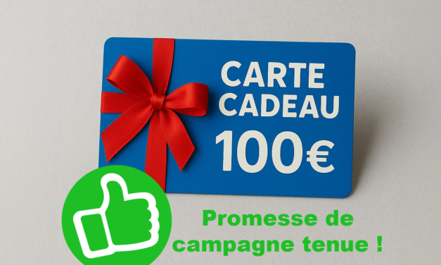 Carte cadeau de 100 € en Île-de-France  : Une promesse de campagne UNSA tenue !