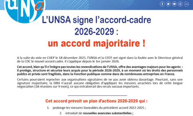 Tribune syndicale UNSA – JANVIER 2026