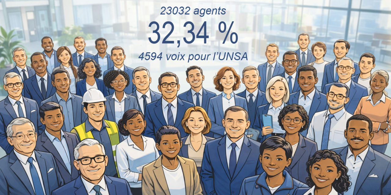 L’UNSA confirme nettement sa 1ère place au niveau du Groupe CDC avec 32,34 % des suffrages